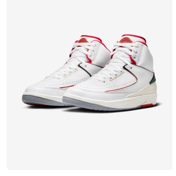 Jordan Other - Jordan White and Red Sneakers Classic Basketball Design